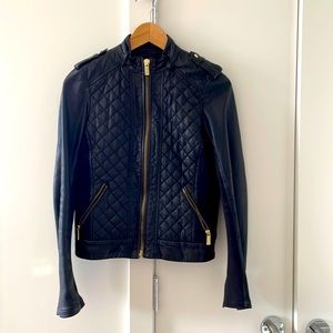 Michael Kors leather biker jacket
